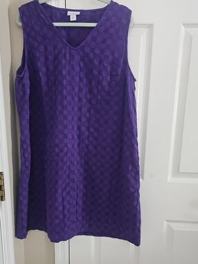 Liz Claiborne Purple Sleeveless V-Neck Tunic